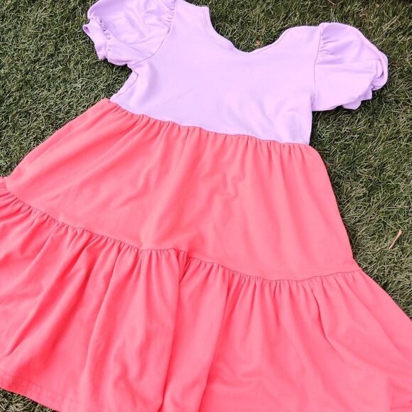 Little girls, Dot Dot Smile girls tier bell sleeve dress - Picture 12 of 15
